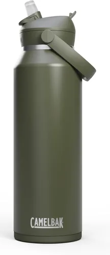 Vista 41 de CamelBak - Thrive - Botella de agua con tapa y pajilla, 20 onzas - Aislante de acero inoxidable, color negro