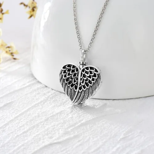 Vista 2 de SOULMEET Joyería de cremación para cenizas collar de urna de plata de ley para cenizas mujeres y hombres joyería de recuerdos para mantener a