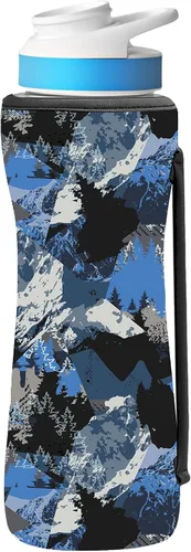 Vista 15 de Funda estampada de 22 onzas compatible con botellas de agua Cirkul para botellas de plástico y acero inoxidable, neopreno de 22 onzas, material que