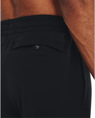 Vista 5 de Under Armour Rival - Pantalones de correr de forro polar para hombre (001) Negro / Blanco