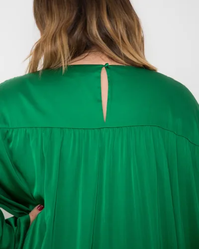 Vista 5 de The Drop Maxi Vestido de Manga Larga Verde Esmeralda para Mujer por itsmekellieb