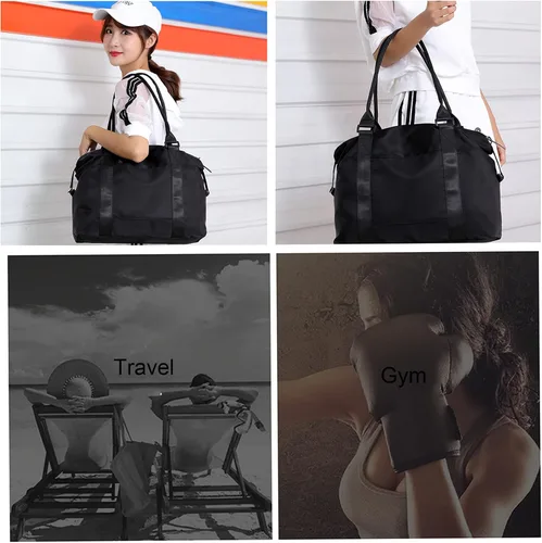 Vista 2 de JSAHAH Bolsa de viaje para mujer bolsa de transporte para equipaje bolsa de deporte para gimnasio