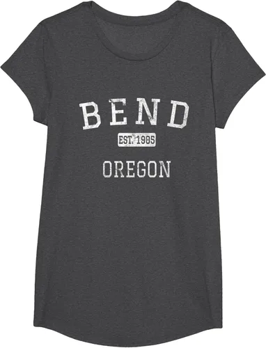 Vista 48 de Bend Oregon OR Camiseta vintage, Negro