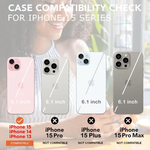 Vista 2 de uCOLOR Funda compatible con iPhone 15, 14 y 13 [probada en caídas de 8 pies] compatible con MagSafe – Fundas protectoras de lujo de la serie Mag