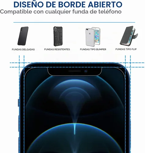 Vista 4 de Arae Protector de pantalla para iPhone 12 Pro Max, vidrio templado HD antiarañazos, funciona con la mayoría de las fundas, 6.7 pulgadas, paquete de 3