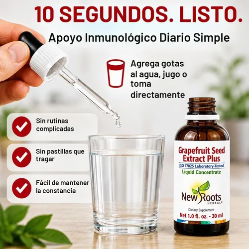 Vista 6 de NEW ROOTS HERBAL Extracto de semilla de pomelo en gotas de 1.0 fl oz (1 onza líquida) + vitamina C Extracto de semilla de pomelo súper concentrado