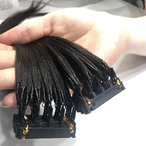 Vista 6 de Hebilla en forma de C para máquina de extensiones de cabello 6D de 2ª generación, kit de extensiones de cabello humano sin rastro (40 unidades)