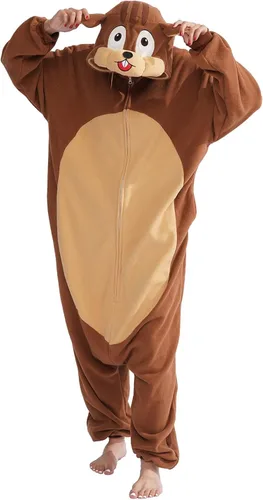 Vista 3 de Pijama para adultos, pijama de cosplay de animales, disfraz de una pieza, ropa de dormir para el hogar, overol unisex para mujeres y hombres
