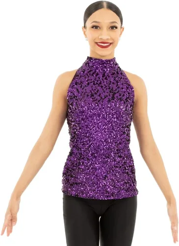Vista 8 de Alexandra Collection Vestido de túnica con lentejuelas brillantes para mujer, solo para Kix Negro