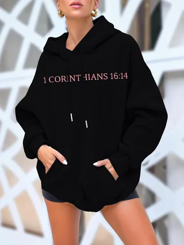 Vista 3 de BANGELY Sudadera Fe Sobre el Miedo para Mujeres, Sudadera Cristiana con Gráfico, Dichos Religiosos Cristianos, Jersey de Biblia, Tops de Pullover