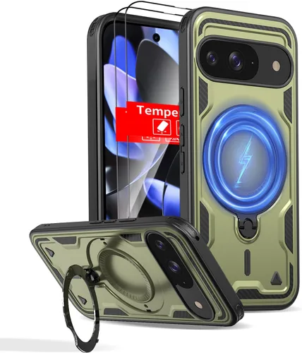Vista 144 de Funda magnética para Google Pixel 9A compatible con cargador inalámbrico MagSafe, para Pixel 9A, funda de teléfono integrada de 360 °, con 2