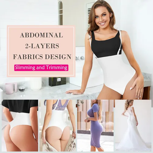 Vista 6 de Nebility Faja de entrenamiento de cintura para mujer, sin costuras, control de abdomen, faja de cuerpo abierta, busto