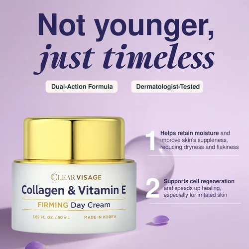 Vista 3 de Hidratante facial con colágeno y vitamina E, probado por dermatólogos, antienvejecimiento, cuidado de la piel coreano, hidrata, fortalece la barrera