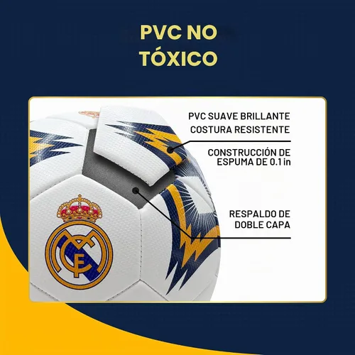Vista 6 de Icon Sports Balón de fútbol oficial del Real Madrid CF - Talla 5 154BLT-blanco