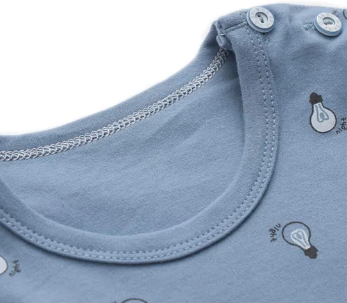 Vista 2 de Pijama Yanwang de manga larga 100 algodón orgánico para bebé y niño 3 M-6T