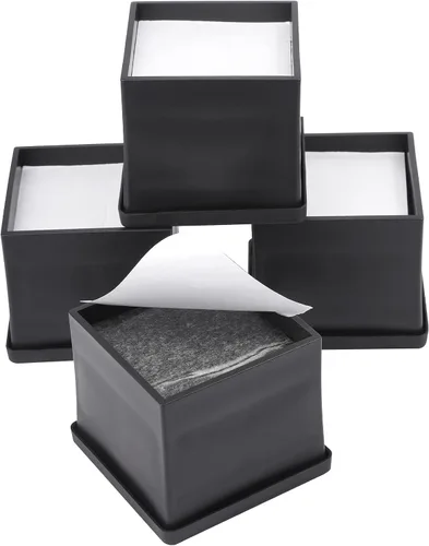 Vista 4 de BTSD-home Elevadores de cama de 2 pulgadas resistentes para muebles, sillas y patas de mesa, ideales para patas delgadas, añadir 2 pulgadas de 4