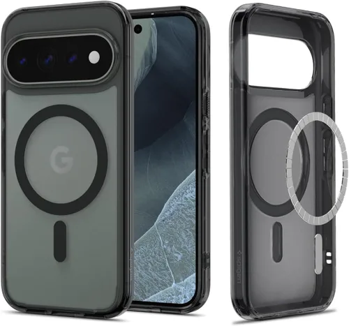 Vista 17 de Spigen Carcasa ultra híbrida para Pixel 8a, transparente Anti-Yellowing Resin, Air Cushion Technology, Military-Grade Drop Protection, Raised