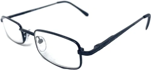 Vista 2 de The Winston - Gafas de lectura rectangulares de metal, unisex, medio lector, tramposos rectangulares