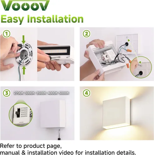 Vista 5 de Blanco arriba y abajo moderno de aluminio interior al aire libre LED