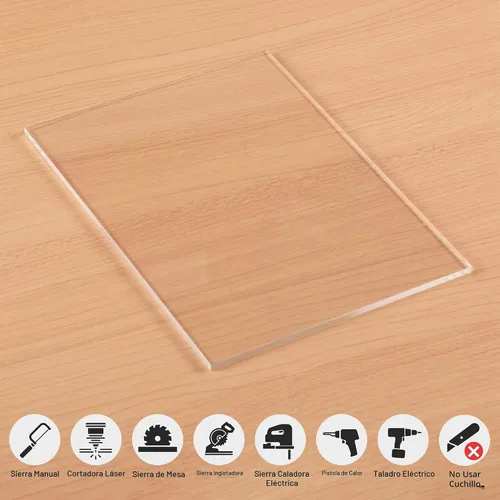 Vista 5 de KAITELA Paquete de 10 láminas de acrílico transparente de 4" x 6", panel de plexiglás fundido de 1/8" de grosor (3mm), tablero de plástico