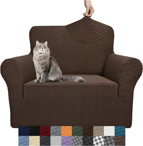 Vista 88 de YEMYHOM Funda para sofá con diseño jacquard de alta elasticidad, funda para silla de sala de estar, a prueba de mascotas, perros y gatos