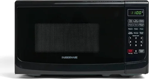 Vista 2 de Farberware Microondas para encimera de 700 vatios y microondas de encimera de 700 vatios, 0.7 pies cúbicos - Horno microondas con iluminación LED