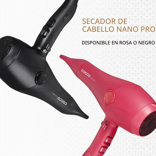 Vista 9 de COCCO Nano Pro - Secador de pelo, ultraligero, sistema Intel iónico, color Negro