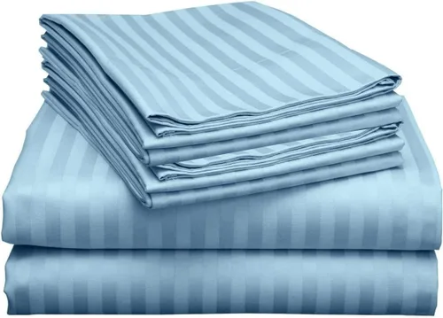 Vista 8 de Mattress-Homes Juego de sábanas tamaño Queen de 6 piezas, colección Hotel Luxury, 100% algodón egipcio, sábana bajera ajustable de 18 pulgadas