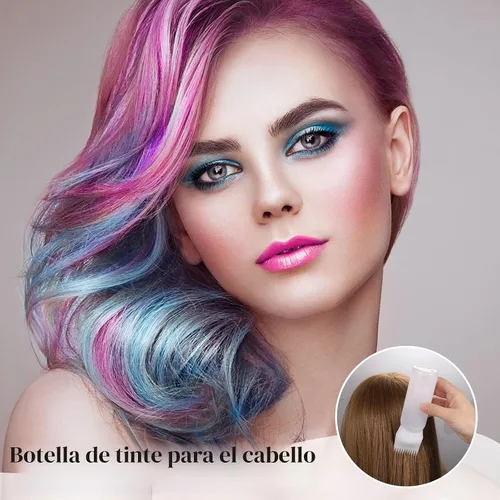 Vista 7 de Botella aplicadora de peine de raíz Pimoys 6 onzas, paquete de 2 aplicadores de aceite para el cabello, botella aplicadora para tinte de cabello