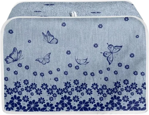 Vista 40 de Cubierta para tostadora de 2 rebanadas con tema de desayuno para cocina, lavable para electrodomésticos, cubierta para hacer pan, resistente a