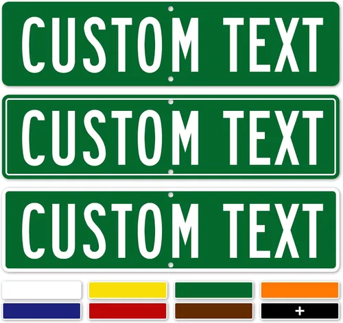 Vista 15 de My Sign Center - Letrero de calle personalizado, 8 colores, opción reflectante, montaje de 4 x 18 pulgadas, grueso libre de óxido, fabricado