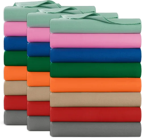 Vista 38 de Arkwright - Mantas de forro polar a granel – Paquete de 6 – Manta ultra suave y acogedora para automóvil, campamento, sofá, oficina, aire libre