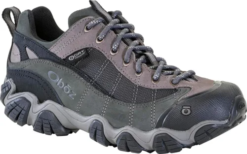 Vista 4 de Oboz Firebrand II Low B-Dry - Zapatos de senderismo para hombre, Gris