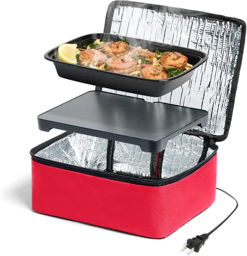 Vista 7 de HOTLOGIC Mini lonchera térmica, calentador eléctrico portátil de alimentos para hombres y mujeres, ideal para el trabajo, la oficina