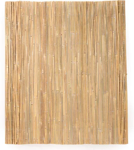 Vista 5 de Mininfa Tiras de bambú natural para valla de privacidad, valla de bambú ecológica, panel de protección contra el viento y la vista para balcón