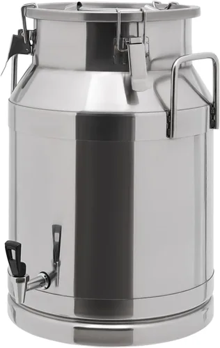 Vista 11 de Cubo de leche de acero inoxidable de 5 litros y 1.32 galones, cubo de vino con tapa sellada, resistente (5 l, sin grifo)