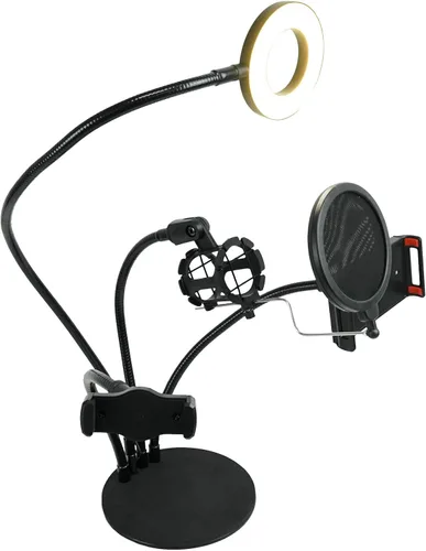 Vista 9 de LIVESHOW4LTM Social Media YouTube Streaming Selfie Light+Teléfono+Mic+Tablet Holder