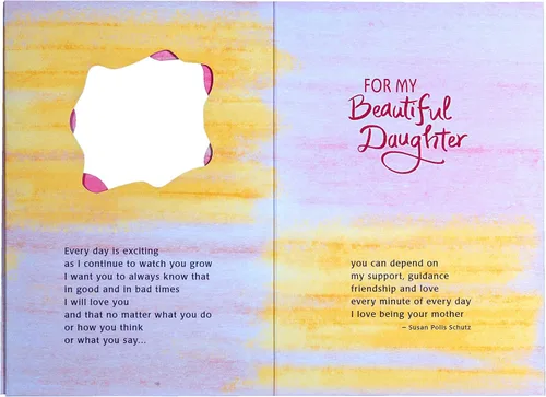 Vista 5 de Blue Mountain Arts Tarjeta de felicitación "For My Beautiful Daughter" es la tarjeta perfecta de Navidad, cumpleaños, graduación o "I Love You