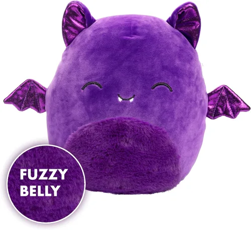 Vista 4 de Squishmallows Blas The Purple Bat original de 10 pulgadas, peluche oficial de Jazwares, almohada coleccionable suave y esponjosa, regalo para niños