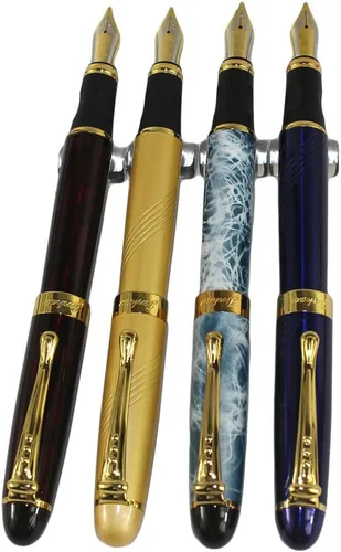 Vista 8 de Gullor 3 piezas en set 606 pluma estilográfica con cartuchos en 3 colores con estuche para pluma