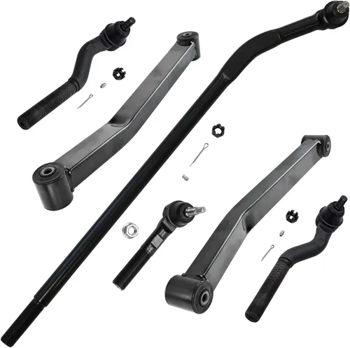 Vista 13 de Detroit Axle - Kit de extremo delantero para Chrysler 300 Dodge Charger 2011-2023 Challenger, 2 Lower Rearward Control Arms 2 Outer Tie Rods 2