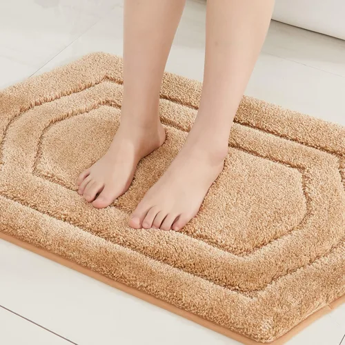 Vista 3 de COSY HOMEER - Alfombras extra gruesas para el baño, tapetes de baño antideslizantes, tapete de felpa suave, peludo y 100% micro poliéster, tapete