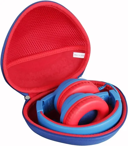 Vista 7 de Hermitshell Estuche rígido de viaje para auriculares iClever HS19/iClever BTH12 para niños (azul)