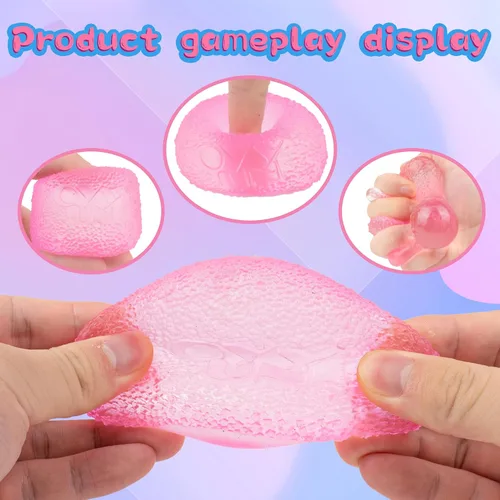 Vista 3 de Juguetes para aliviar el estrés, bolas de alivio del estrés, bolas de estrés para ejercicio, bolas de gel para artritis de manos, dedos