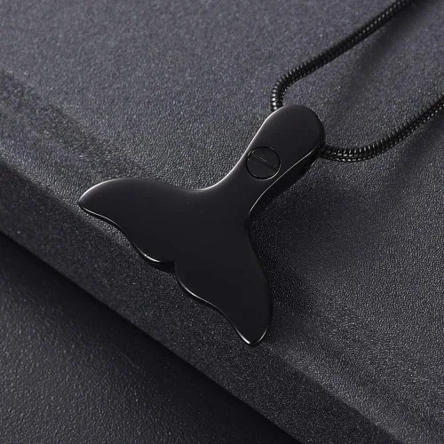 Vista 3 de Cremation Jewelry - Colgante de urna de cola de sirena, collar conmemorativo de recuerdo para cenizas humanas, soporte para medallón para mujeres
