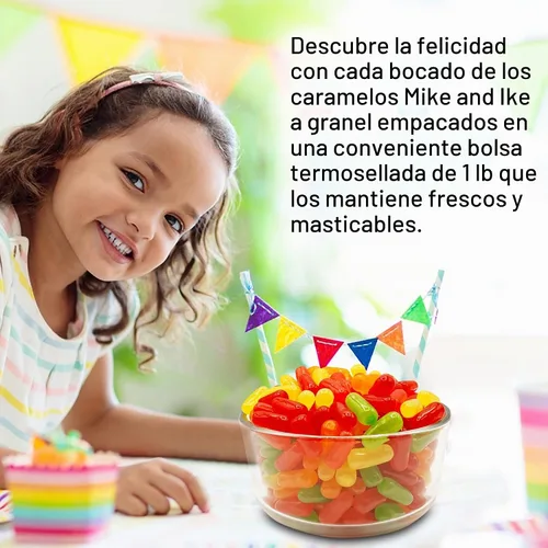 Vista 8 de Mike and Ike Candy Bulk – Bolsa de 1 libra (16 onzas) – Variedad original con sabor a frutas, dulces de máquina expendedora – Caramelos masticables