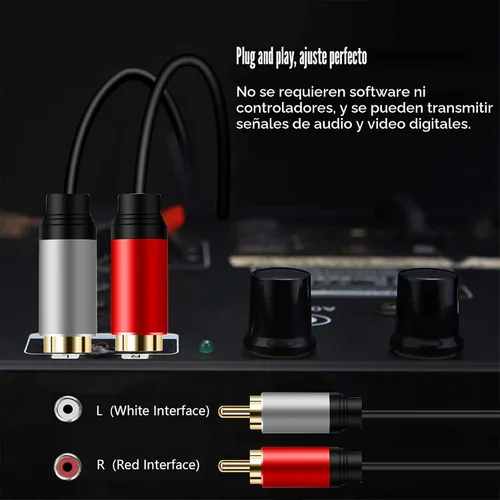 Vista 6 de Tan QY Cable 2RCA a 2RCA de 10 pies, chapado en oro, 2 RCA macho a 2 RCA macho, cable de audio estéreo para cine en casa, HDTV, consolas