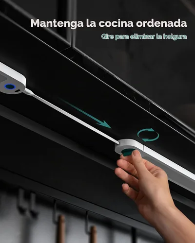 Vista 2 de ASOKO Luces para debajo del gabinete, luces con sensor de movimiento, enchufables, cálidas de 2700 K, regulables, con cable, paquete de 3