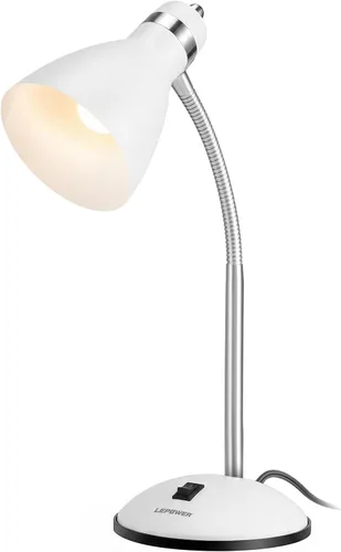 Vista 14 de LEPOWER Lámpara de escritorio de metal, luz de lectura ajustable de cuello Negro arena