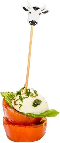 Vista 13 de Restaurantware Brochetas de bambú de 6 pulgadas, 1000 palillos de alimentos desechables, hamburguesas integradas, dibujos animados, sostenibles